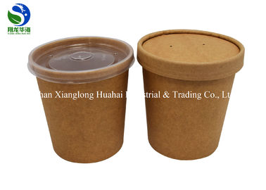 550ML Heat Insulated Poly Small Paper Bowls Environmentally With Tight Lids